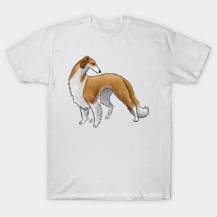 Dog - Borzoi - Red and White T-Shirt